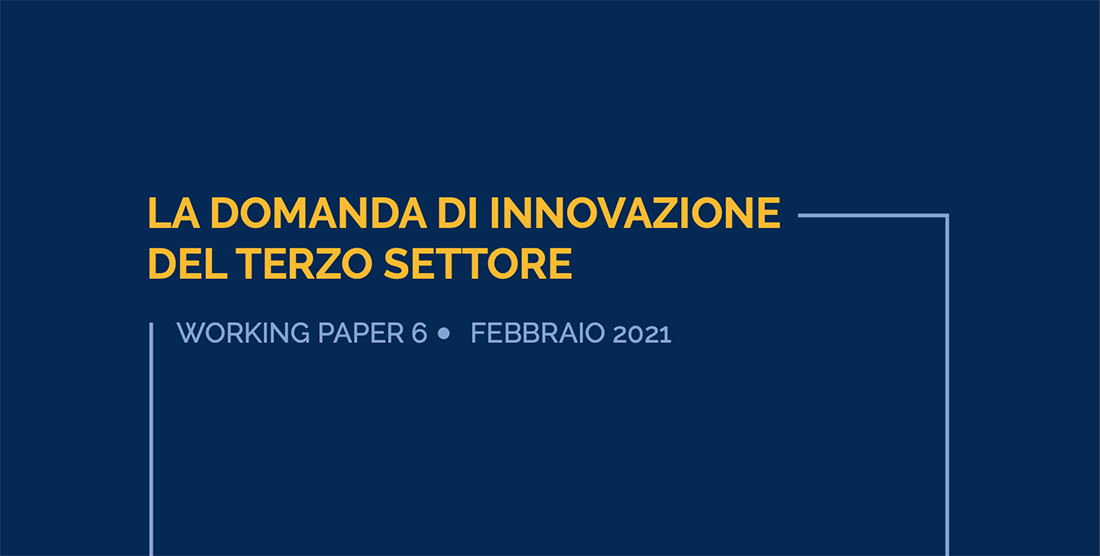 La domanda di innovazione del terzo settore