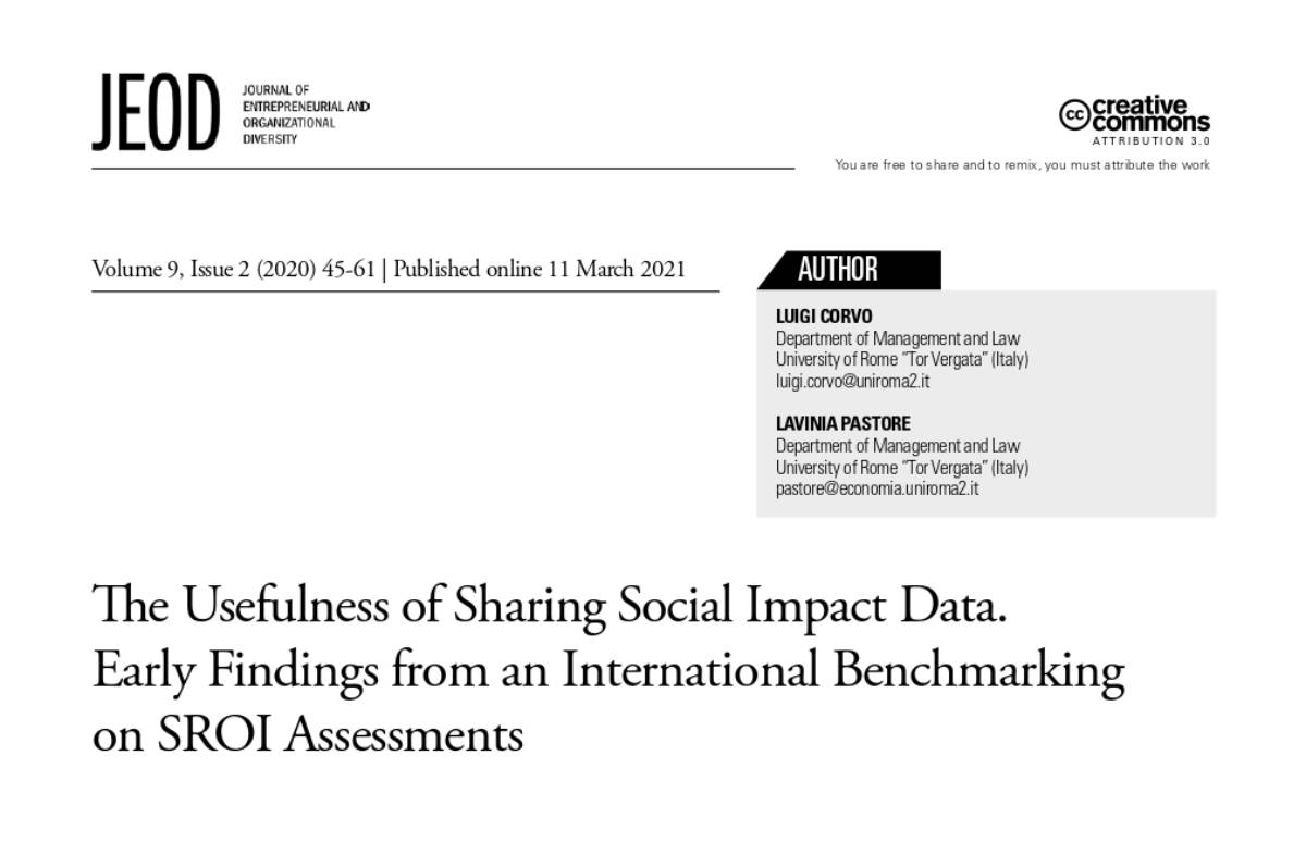 The Usefulness of Sharing Social Impact Data.