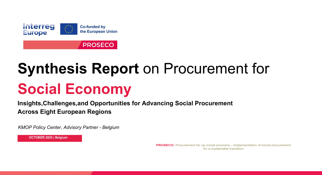 PROSECO: pubblicato il Synthesis Study Report sulle politiche di procurement sociale in Europa